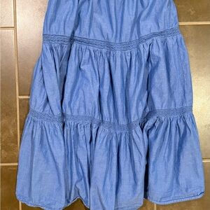 Blue Tiered Women's Skirt